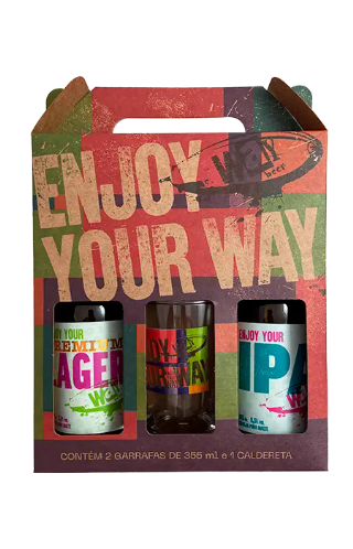 Kit Way Beer Lager e IPA + copo