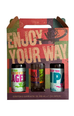 Kit Way Beer Lager e IPA + copo